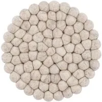 myfelt myfelt Filzkugel Topfuntersetzer (⌀ 20 cm), Beige meliert (béla), – Produktbild 1 von 1