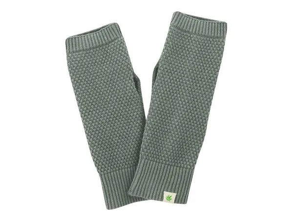 HempAge HempAge Wärmende Stulpen Hanf/Biobaumwolle, Thyme (grün), – Produktbild 2 von 4