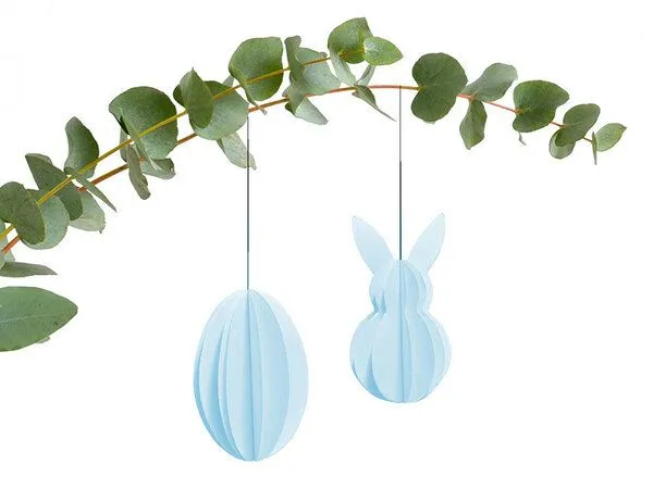 renna deluxe renna deluxe Osterdeko zum Aufhängen handgefertigt, Hellblau, – Produktbild 4 von 5