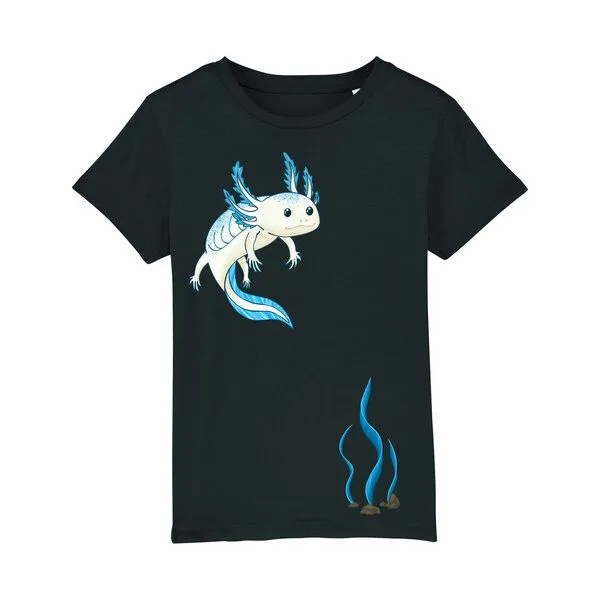 Spangeltangel Spangeltangel Kinder-Sweatshirt "Axolotl", Schwarz, – Produktbild 1 von 4
