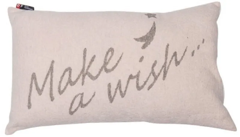 david fussenegger david fussenegger Kissenhülle Silvretta 'make a wish ...' 30 x 50 cm, Beige, – Produktbild 2 von 3