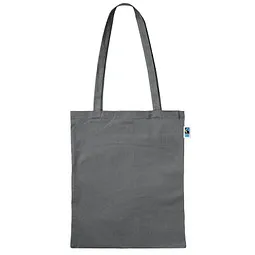 TEXXILLA Fairtrade Baumwolltasche mit langen Henkeln, stahlgrau – Produktbild 1 von 1