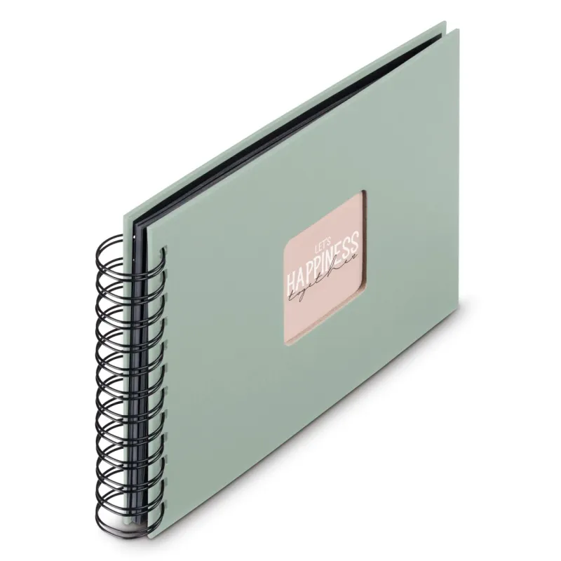 Hama Hama Spiral-Album "Fine Art", 24x17 cm, 50 schwarze Seiten, Salbei – Produktbild 1 von 4