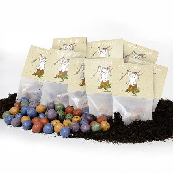 Die Stadtgärtner Die Stadtgärtner 10x5 Blumenmurmeln im Tütchen "Osterhase" I Ostergeschenk für Kinder I Kleinigkeit zu Ostern I Geschenk zu Ostern I Kleine Geschenk für Osternest oder Osterkörbchen – Produktbild 4 von 4
