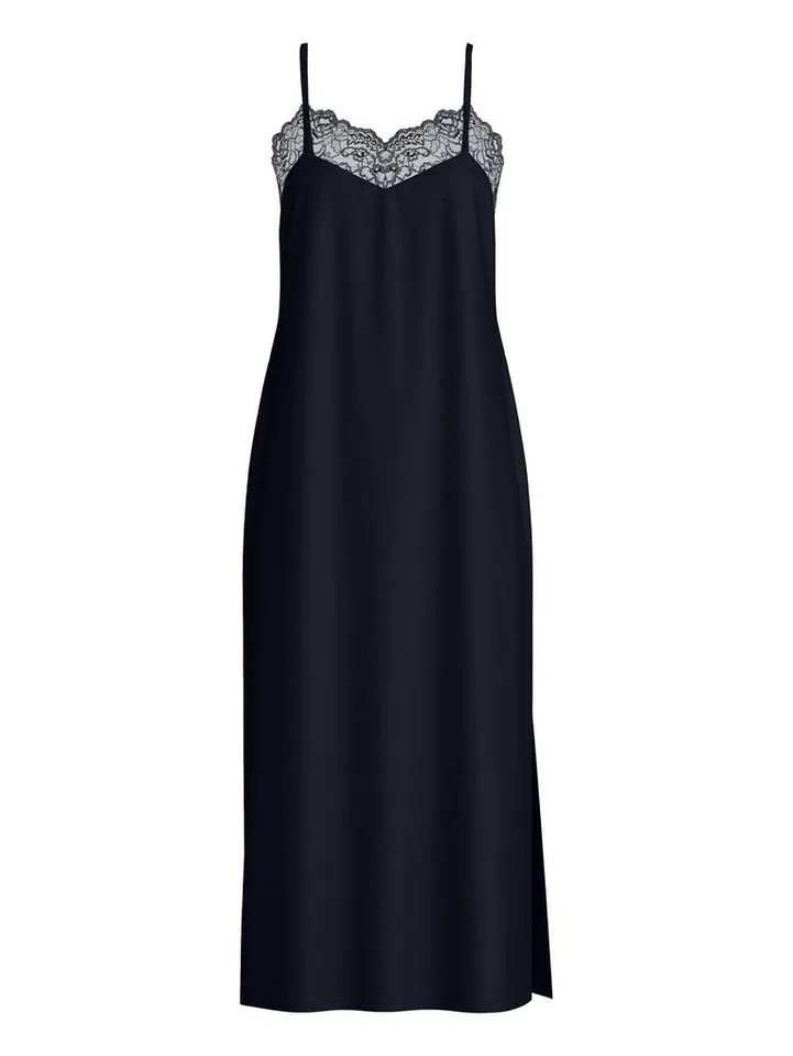 CALIDA CALIDA Nachthemd Elegant Dreams Spaghetti-Träger, weich, Single Jersey Qualität, elegant, Blau, – Produktbild 2 von 4