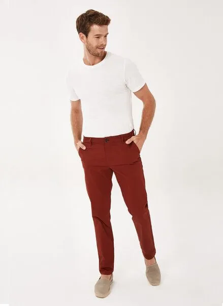 ORGANICATION ORGANICATION Chino-Hose aus Bio-Baumwolle, Hot chocolate, – Produktbild 2 von 4