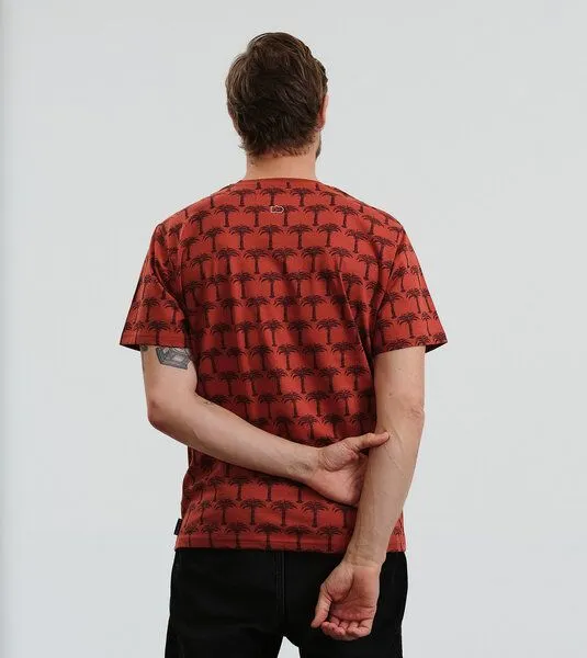 Gary Mash GARY MASH Herren T-Shirt Royal Palms aus Bio-Baumwolle, Rost (rot), – Produktbild 4 von 4