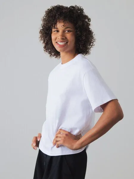 Honest Basics Honest Basics OG Shirt aus Bio- und recycelter Baumwolle, Weiß, – Produktbild 4 von 4