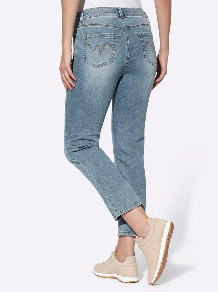 heine heine Jeansshorts Jeans erhöht, Blau, – Produktbild 3 von 5