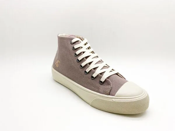 thies Veganer Sneaker "thies ® Natural Dye Cup Hi" aus Biobaumwolle, Mulberry (violett), – Produktbild 3 von 4