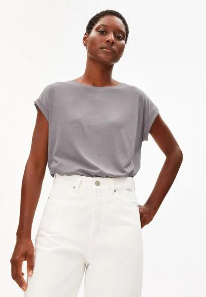 ARMEDANGELS ARMEDANGELS JILAANA Damen T-Shirt aus TENCEL Lyocell Mix, Seal grey, – Produktbild 1 von 4