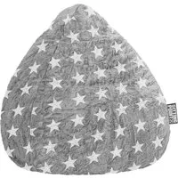 Sitzsack "fluffy stars L", 70 x 90 cm, grau – Produktbild 1 von 1