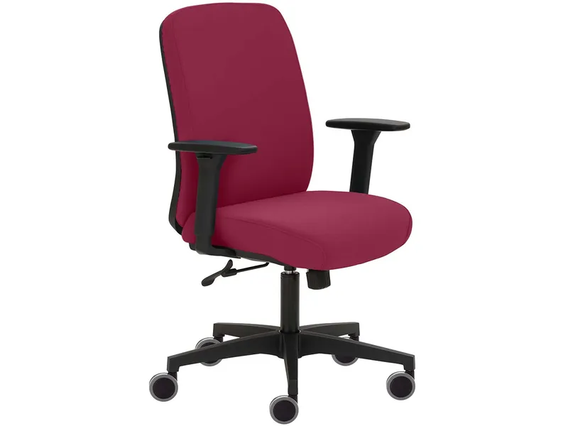 Bürodrehstuhl "2219" mit Armlehnen, rotviolett – Produktbild 1 von 1