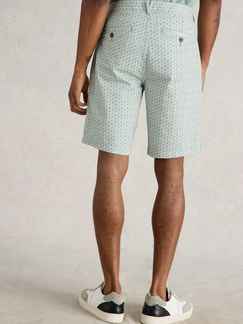 White Stuff Chinoshorts mit Geoprint - 36/R, Blau print, – Produktbild 4 von 4