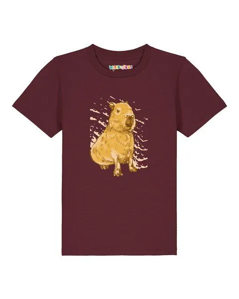 watabout.kids watabout.kids T-Shirt Kinder Capybara, Burgundy, – Produktbild 1 von 2