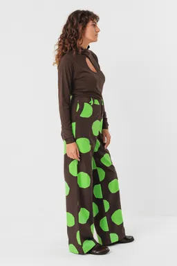 SKFK SKFK Damen vegan Hose Napari Braun/Grün – Produktbild 1 von 1