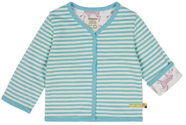 loud + proud loud + proud Babys & Kinder Wendejacke, GOTS-zertifiziert, Cyan(petrol), – Produktbild 1 von 2