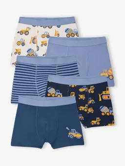 Vertbaudet 5er-Pack Boxershorts mit Bagger-Motiven – Produktbild 1 von 1