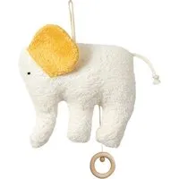 Efie Spieluhr Elefant Bio Baumwolle, Füllung 100% Bio Schurwolle 16 cm, gelbe Ohren – Produktbild 1 von 1