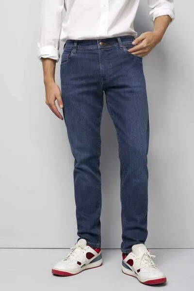 M 5 BY MEYER M 5 BY MEYER STRETCH FIVE POCKET DENIM, Blau (blue stone), – Produktbild 3 von 5