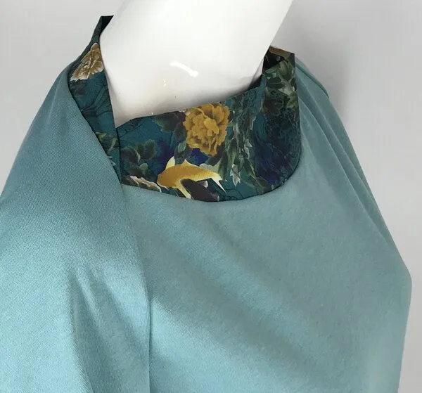 FORMAT FORMAT Pulli, Longsleeve CIRC sweater, Blaugrün (fish & flowers), – Produktbild 1 von 3