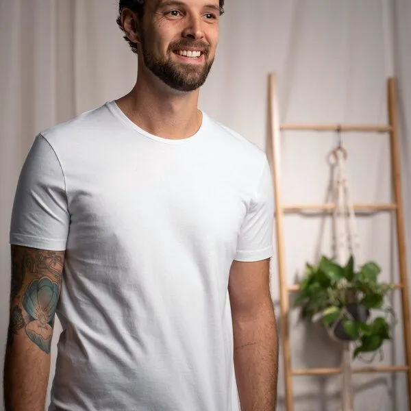 Vresh Clothing Vresh Clothing Vinn - T-Shirt aus Biobaumwolle, Weiss, – Produktbild 4 von 4