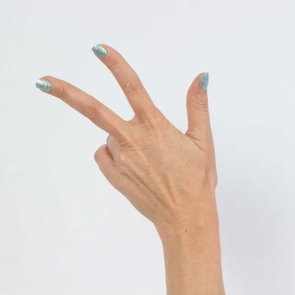 Vargu Vargu LAUED vegane Nagelfolien solid glitter, Deep ocean, – Produktbild 4 von 4