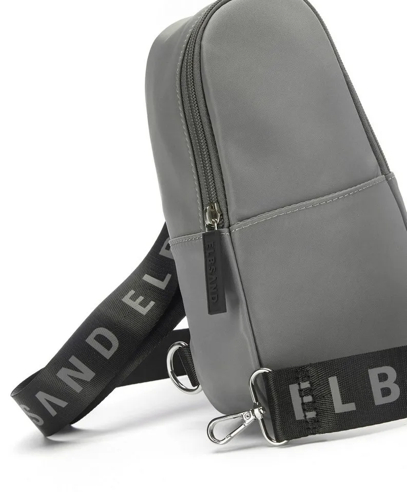 Elbsand Elbsand Umhängetasche kleiner Rucksack, Crossbody Bag, Handtasche, Schultertasche, Mini Bag VEGAN, Grau, – Produktbild 4 von 4