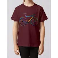watabout.kids watabout.kids T-Shirt Kinder Fahrrad by night, Burgundy, – Produktbild 1 von 1
