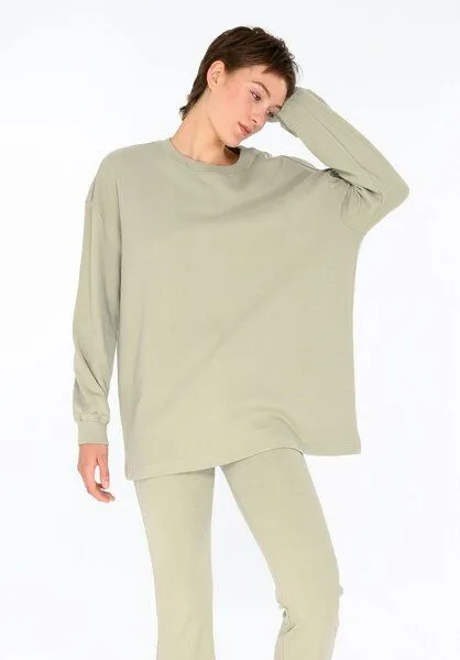 THOKKTHOKK ThokkThokk Unisex Loose Longsleeve TT39 aus Bio-Baumwolle, Desert sage (grün), – Produktbild 2 von 3