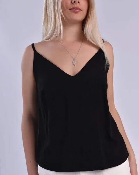 Aatise Aatise Spaghettiträger Tanktop Zuvy aus 100% EcoVero, Schwarz, – Produktbild 2 von 4