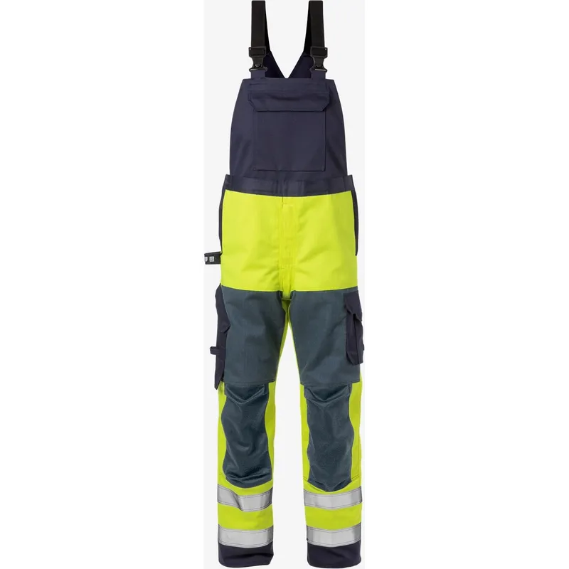 Fristads Warnschutz-Latzhose Klasse 2 Fristads 1585 FLAM, Gelb, – Produktbild 1 von 2