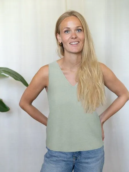 FUXBAU FUXBAU 4Seasons Frauen Stricktop, Mint, – Produktbild 4 von 4