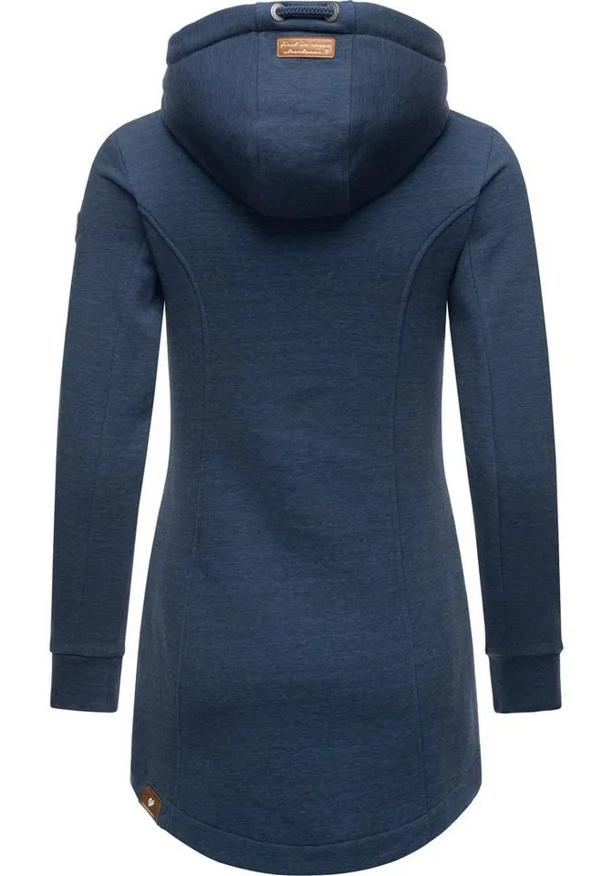 ragwear ragwear Langjacke Letty Intl. Sportliche Kapuzenjacke mit Kunstleder-Elementen, Blau, – Produktbild 3 von 3