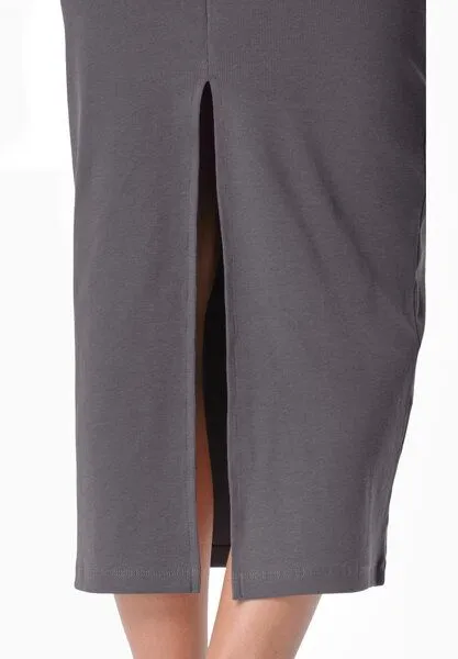 ORGANICATION ORGANICATION DURRU | Geripptes Kleid aus Bio-Baumwolle, Shadow, – Produktbild 4 von 4
