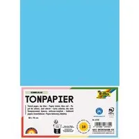 folia folia Tonpapier, 130 g/m², 50 x 70 cm, 10 Bogen, himmelblau – Produktbild 1 von 1