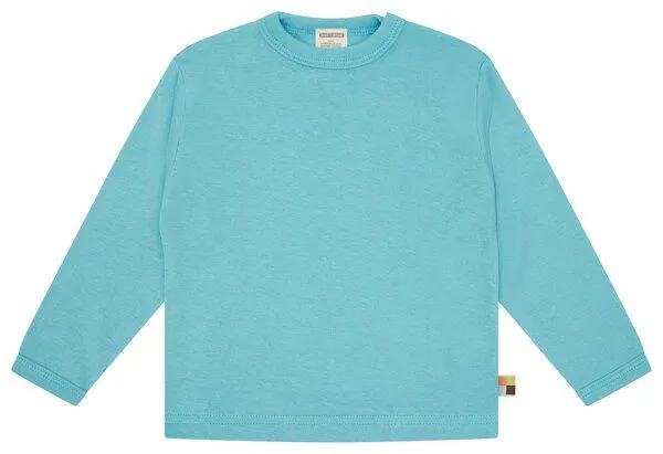 loud + proud loud + proud Babys & Kinder Langarm Shirt uni, GOTS-zertifiziert, Cyan(blau), – Produktbild 2 von 2