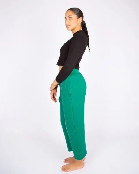 ÆVRIL ÆVRIL Unisex Yogahose // Tobiume Print, Emerald // Bio-Baumwolle – Produktbild 2 von 2