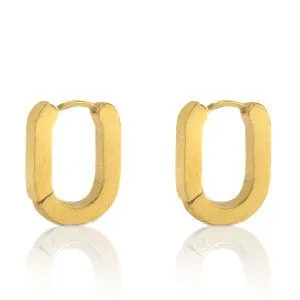 ELEKTROPULLI Ovale Creolen in 16 x 12mm von Elektropulli, Gold, – Produktbild 2 von 4
