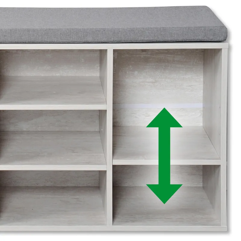 Kesper Schuhschrank mit Sitzkissen, 5 Fächer, Beige, – Produktbild 3 von 4