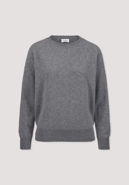 hessnatur hessnatur Strick Pullover Relaxed aus Cashmere mit Recycling-Anteil, Grau, – Produktbild 4 von 4