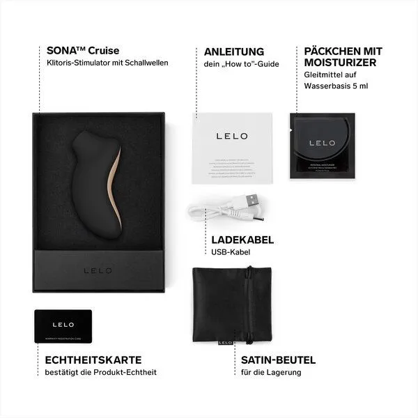 LELO Klitoris-Stimulator mit Schallwellen - LELO SONA Cruise, Schwarz, – Produktbild 3 von 4