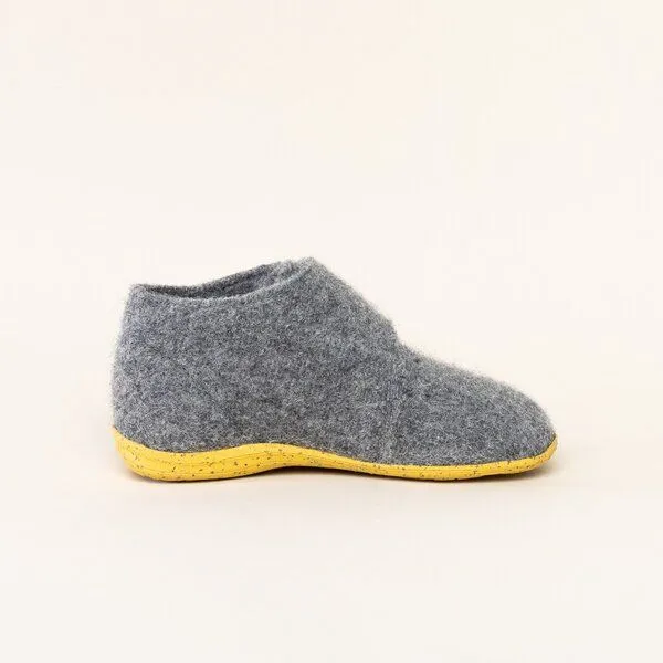 Gottstein Gottstein Kinder-Hausschuh Alpine Racer RU für Jungen & Mädchen aus 100% Schurwolle, Grau, – Produktbild 2 von 3