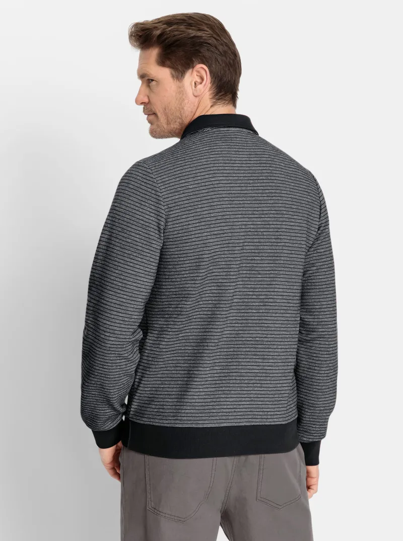marco donati Langarm-Shirt schwarz-gestreift, Schwarz-gestreift, – Produktbild 2 von 2