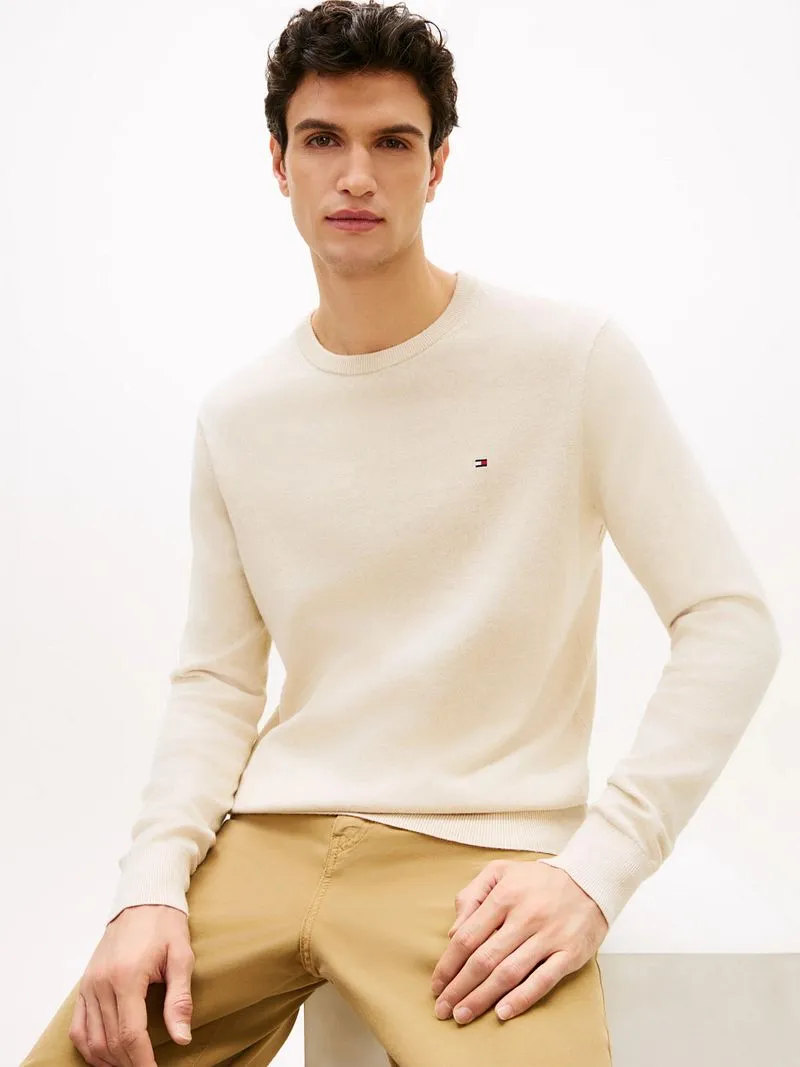 Tommy Hilfiger Tommy Hilfiger Pullover Cotton Kashmir Ecru - Größe XXL, Wollweiß, – Produktbild 3 von 5