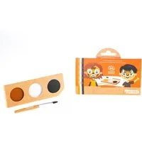 Namaki Kinder Bio Schminkset "Tiger und Fuchs" Farben: orange, weiß und schwarz – Produktbild 1 von 1