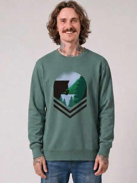 watapparel watapparel Sweatshirt Unisex Bay Climbing, Green bay, – Produktbild 2 von 2