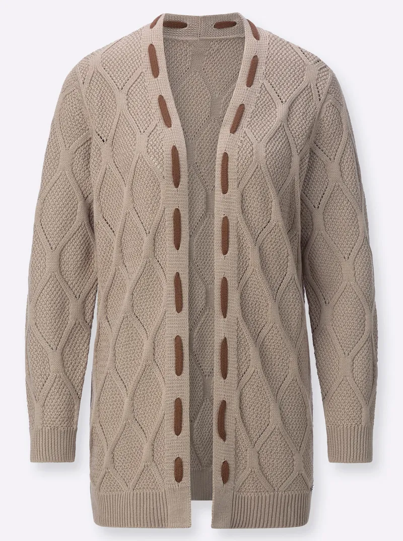 Witt Longstrickjacke, Sesam, – Produktbild 1 von 2