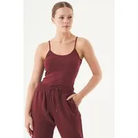 ORGANICATION ORGANICATION ESSENTIALS-ALINA - Singlet Top aus supersoftem TENCEL Modal-Mix, Bordeaux, – Produktbild 1 von 1