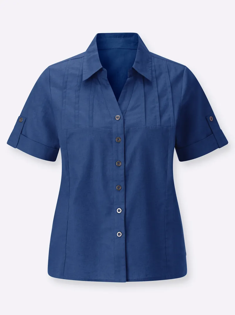Witt Kurzarm-Bluse royalblau, Royalblau, – Produktbild 1 von 2